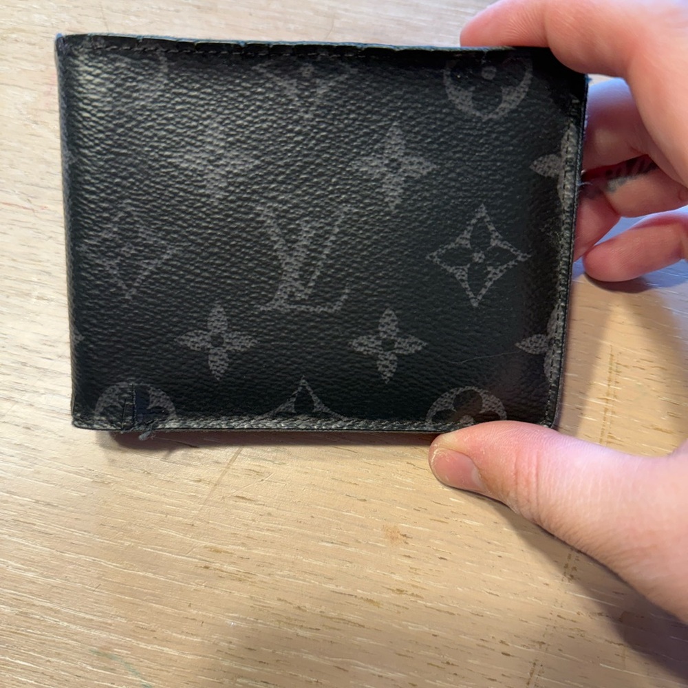 Louis Vuitton Black and Gray Monogram Wallet